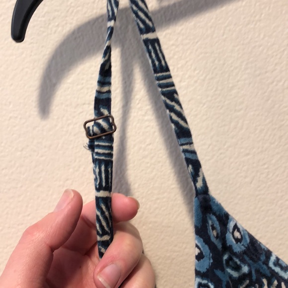 Lucky brand beautiful blue adjustable strap tribal print dress, long length - Picture 4 of 7